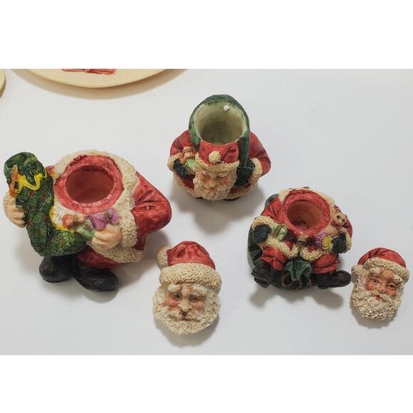 1994 Popular Imports Christmas Miniature Tea Set, "Santa T Set" 10 Piece, IOB - Picture 4 of 11